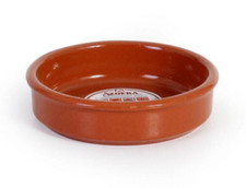 Set of 6 x size 12 Spanish Terracotta Tapas Dishes pots ramekins dinner plates