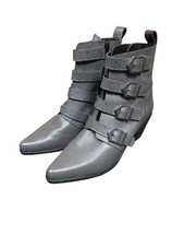 Mint Velvet Grey Cowboy Boots