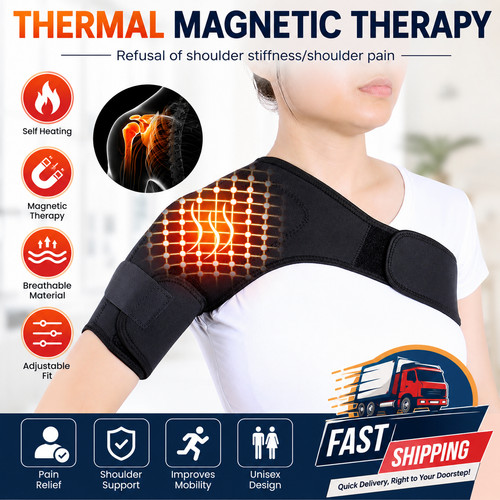 Self heating shoulder support - heating,