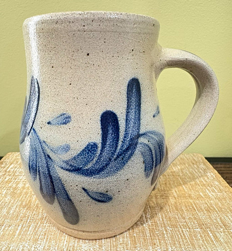 Rowe pottery works blue - blue, salt