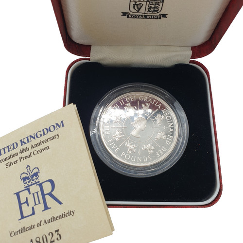 1993 silver proof five - £5,