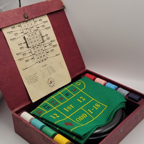 Vintage roulette game set - vintage,