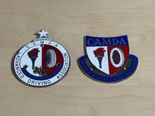 2 x Car and Motorcycle Drivers Association Enamel Grille Badges inc Graduate