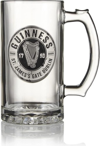 Guinness label tankard with - guinness,