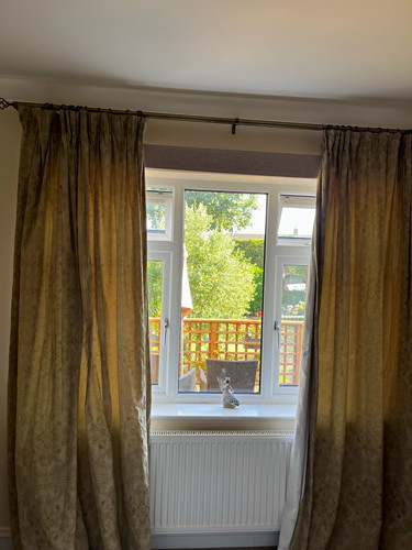 Pair floral curtain - curtain, panels