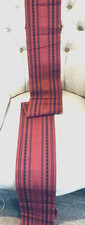 Vintage Traditional Japanese Dusky Pink/Black Woven  Silk Twill Hanhaba Obi Sash