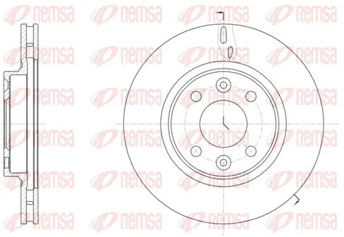 Brake disc front axle - 2x,