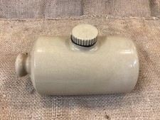 Stoneware hot water bottle by Pearsons of Chesterfield. Vintage pig foot warmer.
