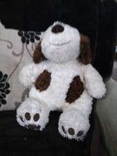 M&S Dog Teddy Soft Toy Plush Cuddly Puppy 5463 466 Marks and Spencer Paw Print
