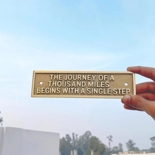 Cast brass custom door signs - brass,