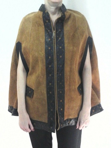 Vtg suede poncho - vtg,