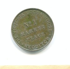 gb penny  token, reditch , victoria cocoa house  , 1879