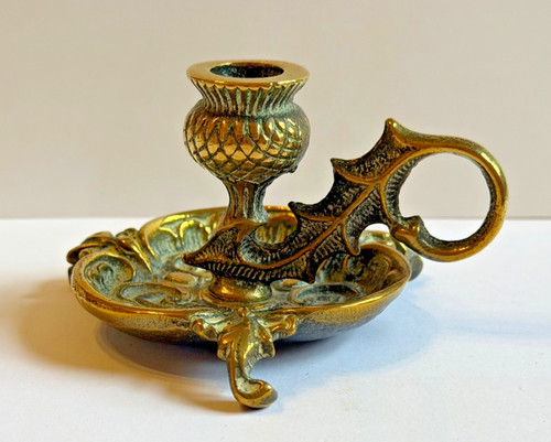 Vintage brass scottish thistle - brass,