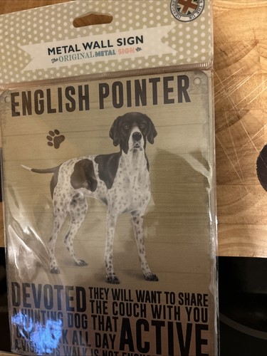 English pointer metal - english, wall