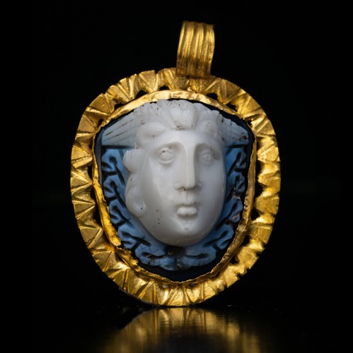 Ancient roman medusa cameo and - medusa,