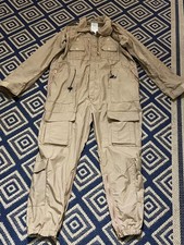 AFV Crewman Fire Retardant Coveralls Khaki Beige Desert, Zipped Coverall 180/112