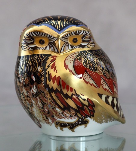 Royal crown derby little - derby, owl'