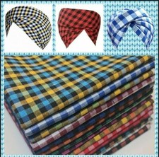 100% Pure Cotton Gingham 1/8" Parna Patka Turban Dastaar Fabric 36" by Meter