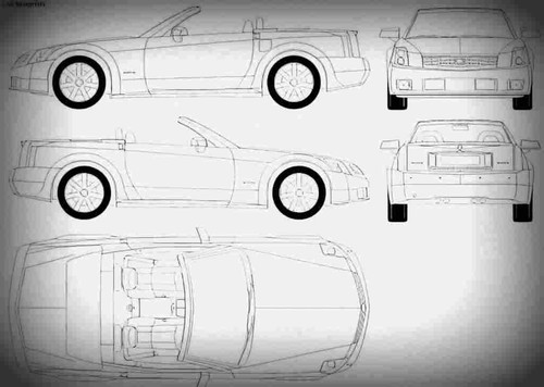 Cadillac xlr cabrio blueprint - xlr,