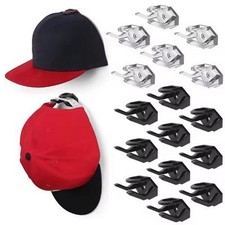 10x Self Adhesive Hat Rack Display Hooks Wall Mounted Baseball Cap Holder Hanger