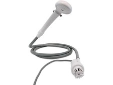 Leisurewize Outdoor 12v Portable Shower With Suction Mounted Hook- White A