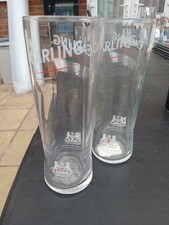 Carling pint beer glasses - x,