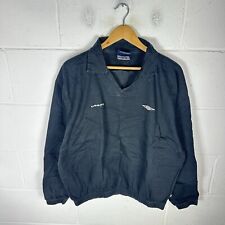 Vintage Umbro Sweatshirt Mens Large Black Drill Liam Gallagher 90s Maine Road*