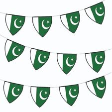 Pakistan Flag Bunting Decorations Party Wedding Events - 12pcs 2.5M Ribbon