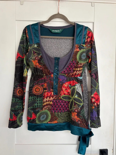Desigual patchwork print long - desigual,