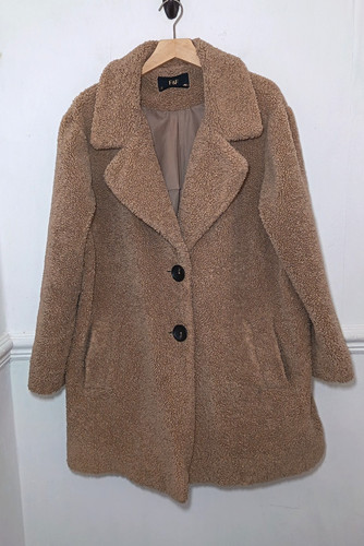 Womens coat brown size uk - f&f,