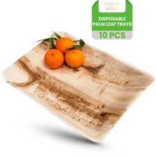 Pcs palm leaf trays - palm, natural