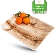 10 Pcs Palm Leaf Trays Natural