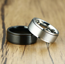 Unisex Men Black Silver Matte