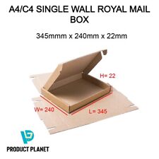 A4 C4 Royal Mail Large Letter Postal Box 345mm x 240mm x 22mm Cardboard PIP