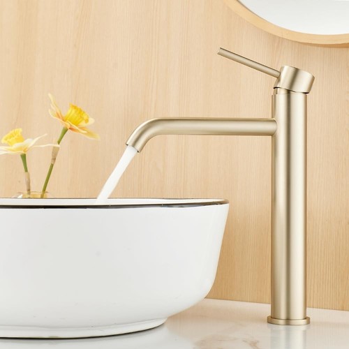 Brushed gold tall basin - tall,