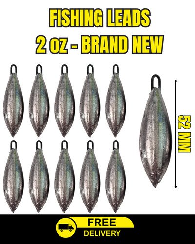 2oz fishing lead weights - 2oz, –