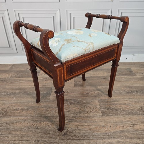 Antique edwardian piano stool - edwardian,