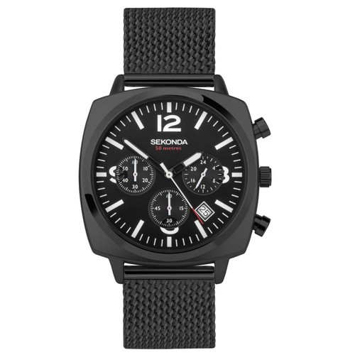 Sekonda mens 40mm black - mens,