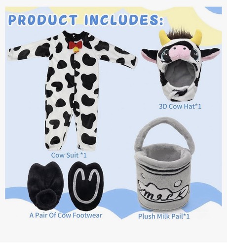 Baby cow romper fancy - romper,
