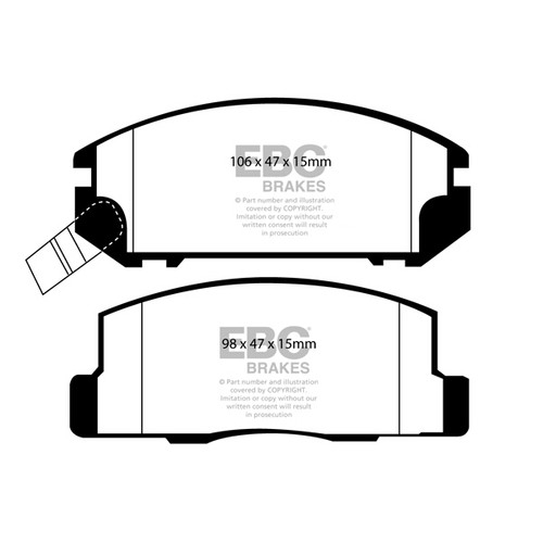 Brake pad set rear braking - brake,