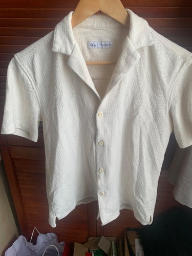 Zara cream cuban - zara, shirt