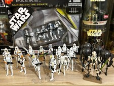 HASBRO STAR WARS THE CLONE WARS 3.75” CLONE TROOPERS & DROIDS ACTION FIGURES LOT