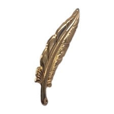 Gold Tone Leaf Brooch Retro