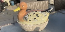 Ceramic Duck Dish / egg holder lovely colour 