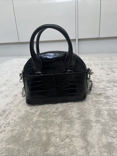 Black faux leather - faux, mini