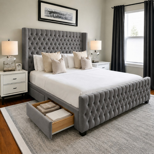 Reinforced divan bed set with - set,