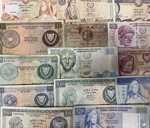 Cyprus pound banknotes - pound,