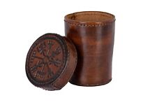 Dice Shaker with Lid, Leather