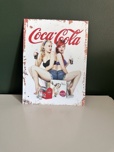 Vintage coca cola - vintage, tin
