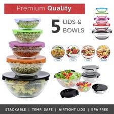 5Pcs Glass Bowls Decorative